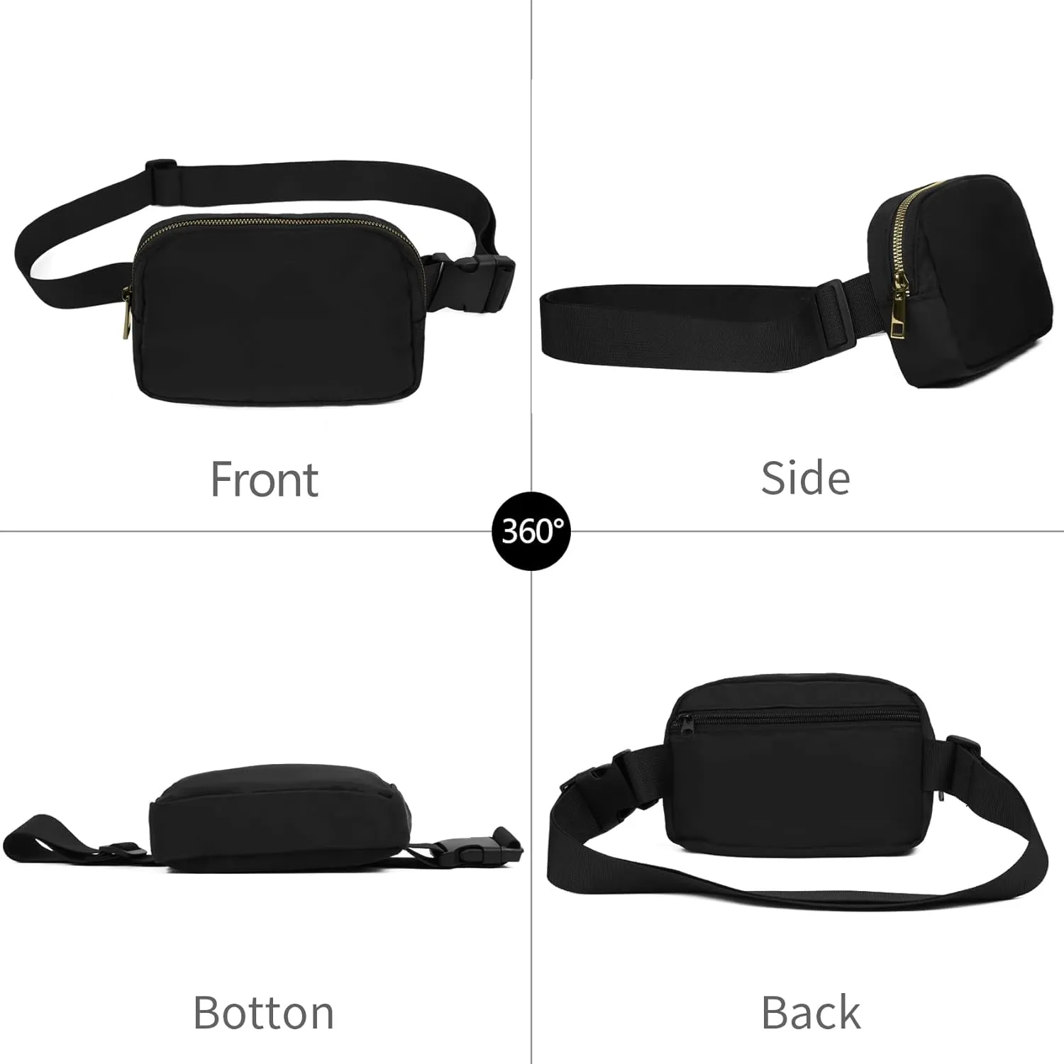 Waist Belt Bag Fashion Fanny Women and Men Gift Waist Pack With Adjustable Strap For Travel Running Hiking Walking Off White Leopard White
