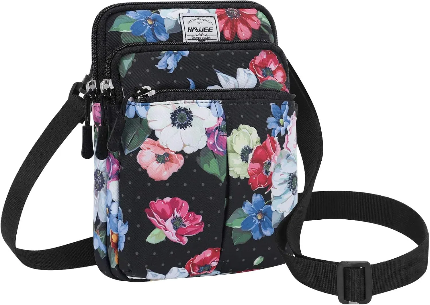 Waist Belt Bag for Women and Men Cross Body Cell Phone Purse Adjustable Shoulder Strap Travel Hip Pouch Multifunctional Fashion Fanny Packs Water Repellent, Hawaii Flower