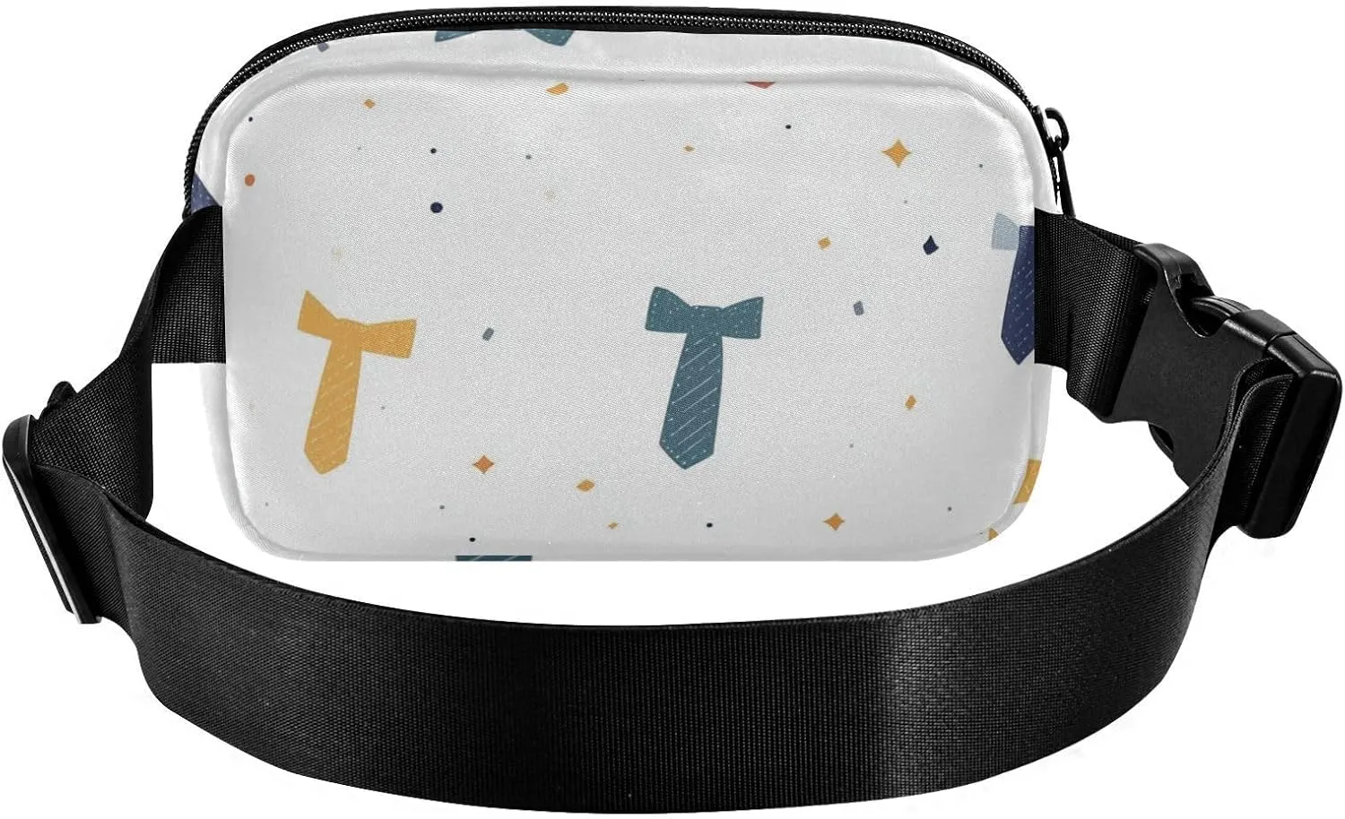 Waist Pack Crossbody Passport Bag, Father's Day Belt Men's Tie, Women Men Waterproof Sling Chest Bags with Adjustable Strap Fanny Packs for Workout Running Hiking