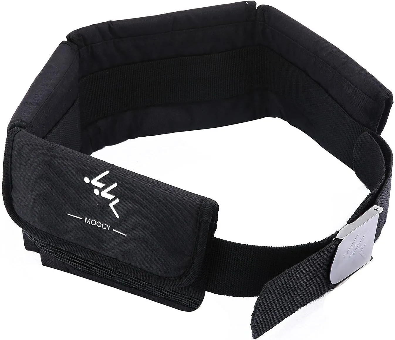 Waist Scub-a Weight Belt, Adjustable Scub-a Weight Belt with 4 Neoprene Pocket, Durable Dive Weight Belt for Fre-e Diving with Stainless Steel Buckle and Adjustable Webbing(Black)