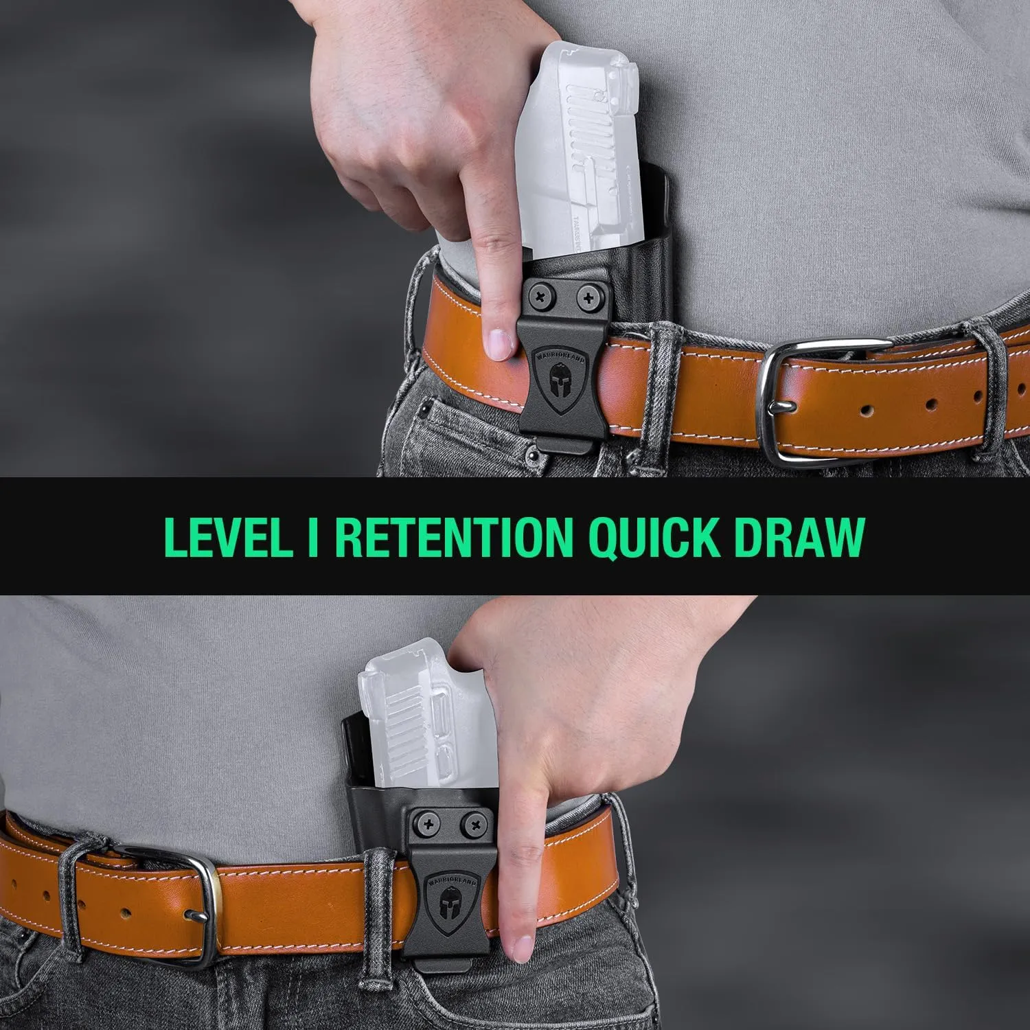 WARRIORLAND IWB Kydex Holster Compatible for Glock 17/19 Gen 3 4 5 & Glock 23/32 Gen 3 4 & Glock 19X/44/45,Inside Waistband Concealed Carry, Adj. Cant & Retention, Right/Left Hand and Claw Options