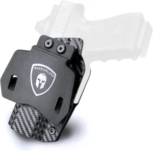WARRIORLAND OWB Holster Optic Cut Compatible with Glock 17/19, G43/43X(NO MOS), Hellcat/Hellcat Pro, Taurus G2C/G3C, M&P Shield 9, M&P 9/380 Shield EZ, P226/P320/P365, Outside Waistband 1.75" Paddle