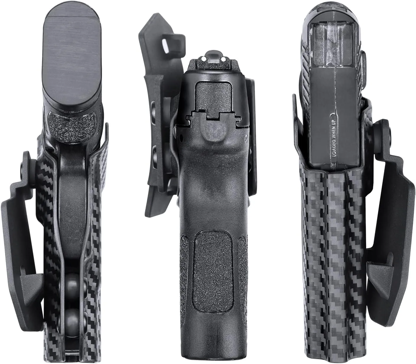 WARRIORLAND OWB Holster Optic Cut Compatible with Glock 17/19, G43/43X(NO MOS), Hellcat/Hellcat Pro, Taurus G2C/G3C, M&P Shield 9, M&P 9/380 Shield EZ, P226/P320/P365, Outside Waistband 1.75" Paddle