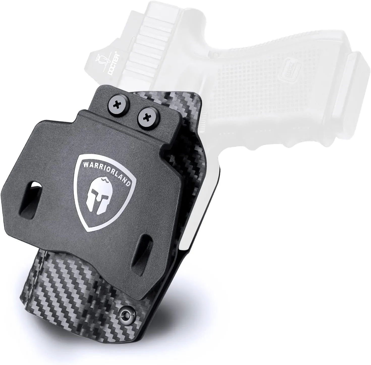 WARRIORLAND OWB Holster Optic Cut Compatible with Glock 17/19, G43/43X(NO MOS), Hellcat/Hellcat Pro, Taurus G2C/G3C, M&P Shield 9, M&P 9/380 Shield EZ, P226/P320/P365, Outside Waistband 1.75" Paddle