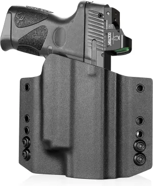 WARRIORLAND Taurus G2C / G3C Olight Baldr Mini Holster OWB Kydex Made Optic Cut Fit: Taurus G2C / G3C / Millennium G2 PT111 / PT140 w/BALDR Mini, Outside Waistband Carry, Adj. Ride Height, Right Hand