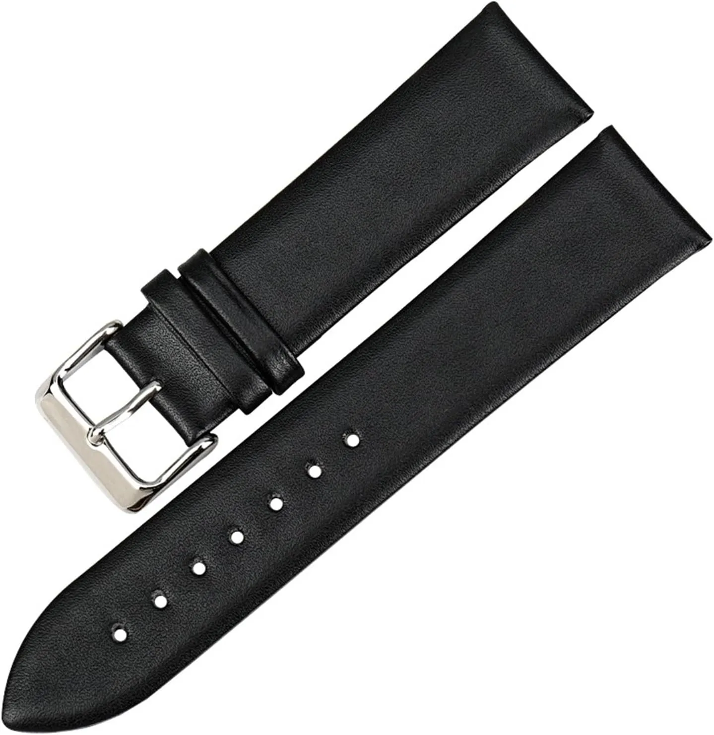 Watch Accessories 12mm to 24mm Compatible with DW Daniel Wellington Leather Strap, Brown Bracelet Strap(Black,12mm)
