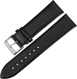 Watch Accessories 12mm to 24mm Compatible with DW Daniel Wellington Leather Strap, Brown Bracelet Strap(Black,12mm)