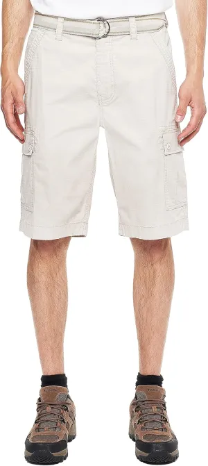 Wearfirst Men's Stretchy Belted Cargo Shorts with Mesh Pocket Lining