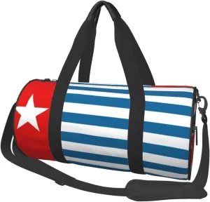 West Papua National Flag Duffel Tote for Men and Women Backpacking Travel and Storage Shoulder Bag