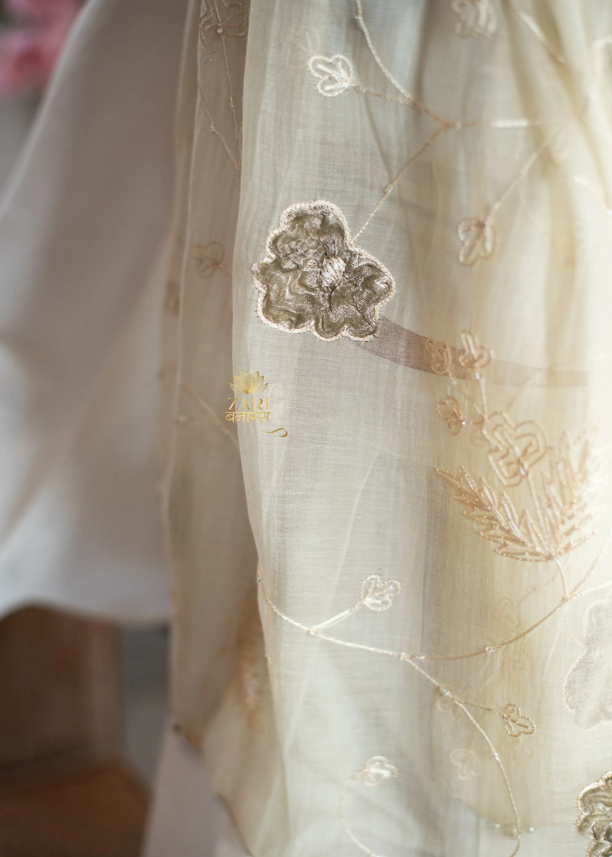 Whispered Gold Silk Scarf