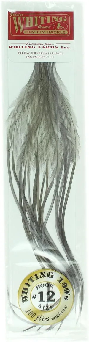 Whiting Dark Dyed Dun 100's Size #12