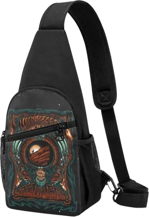 Widespread Music Panic Backpack Crossbody Sling Bag Daypack Fanny Pack Cross Body Bag for Men and Women Chest Bag Travel Hiking Daypack