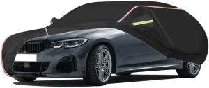 WOLWES Car Cover are Suitable for Alpina D3 Touring All-Weather Windproof, Snowproof, Rainproof, UV-Protected and Breathable All-Season Universal with Side Door Zip Oxford Cloth Car Cover (Color : Bl