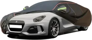 WOLWES Car Cover are Suitable for Boldmen CR 4 All-Weather Windproof, Snowproof, Rainproof, UV-Protected and Breathable All-Season Universal with Side Door Zip Oxford Cloth Car Cover (Color : Black)