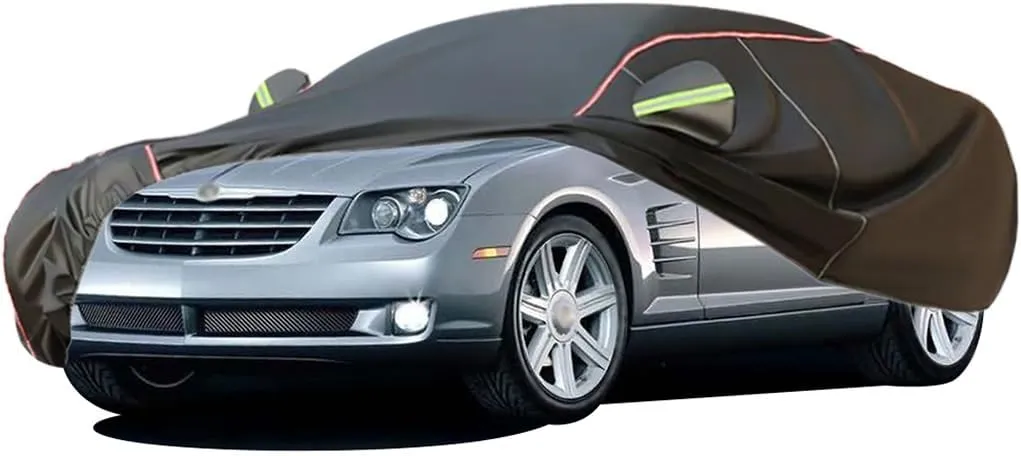 WOLWES Car Cover are Suitable for Chrysler Crossfire All-Weather Windproof, Snowproof, Rainproof, UV-Protected and Breathable All-Season Universal with Side Door Zip Oxford Cloth Car Cover (Color : B
