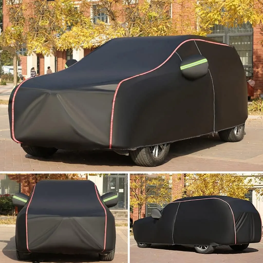 WOLWES Car Cover are Suitable for Citroen Berlingo MPV All-Weather Windproof, Snowproof, Rainproof, UV-Protected and Breathable All-Season Universal with Side Door Zip Oxford Cloth Car Cover (Color :