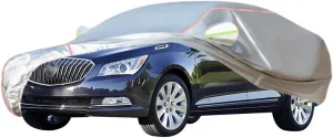 WOLWES Car Covers are Suitable for Buick Lacrosse 2005-2019 All-Weather Windproof, Snowproof, Rainproof, UV-Protected and Breathable All-Season Universal with Side Door Zip Oxford Cloth Car Covers (C