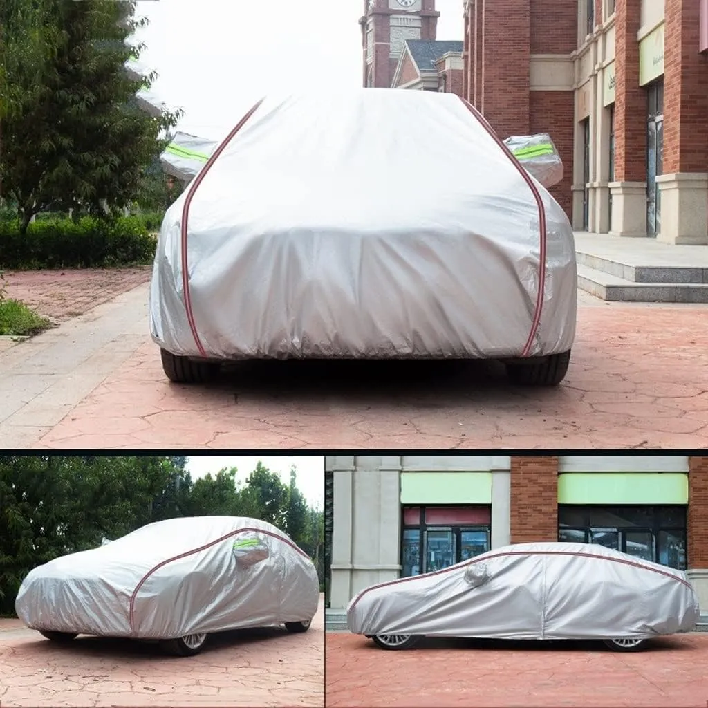 WOLWES Car Covers are Suitable for Buick Lacrosse 2005-2019 All-Weather Windproof, Snowproof, Rainproof, UV-Protected and Breathable All-Season Universal with Side Door Zip Oxford Cloth Car Covers (C