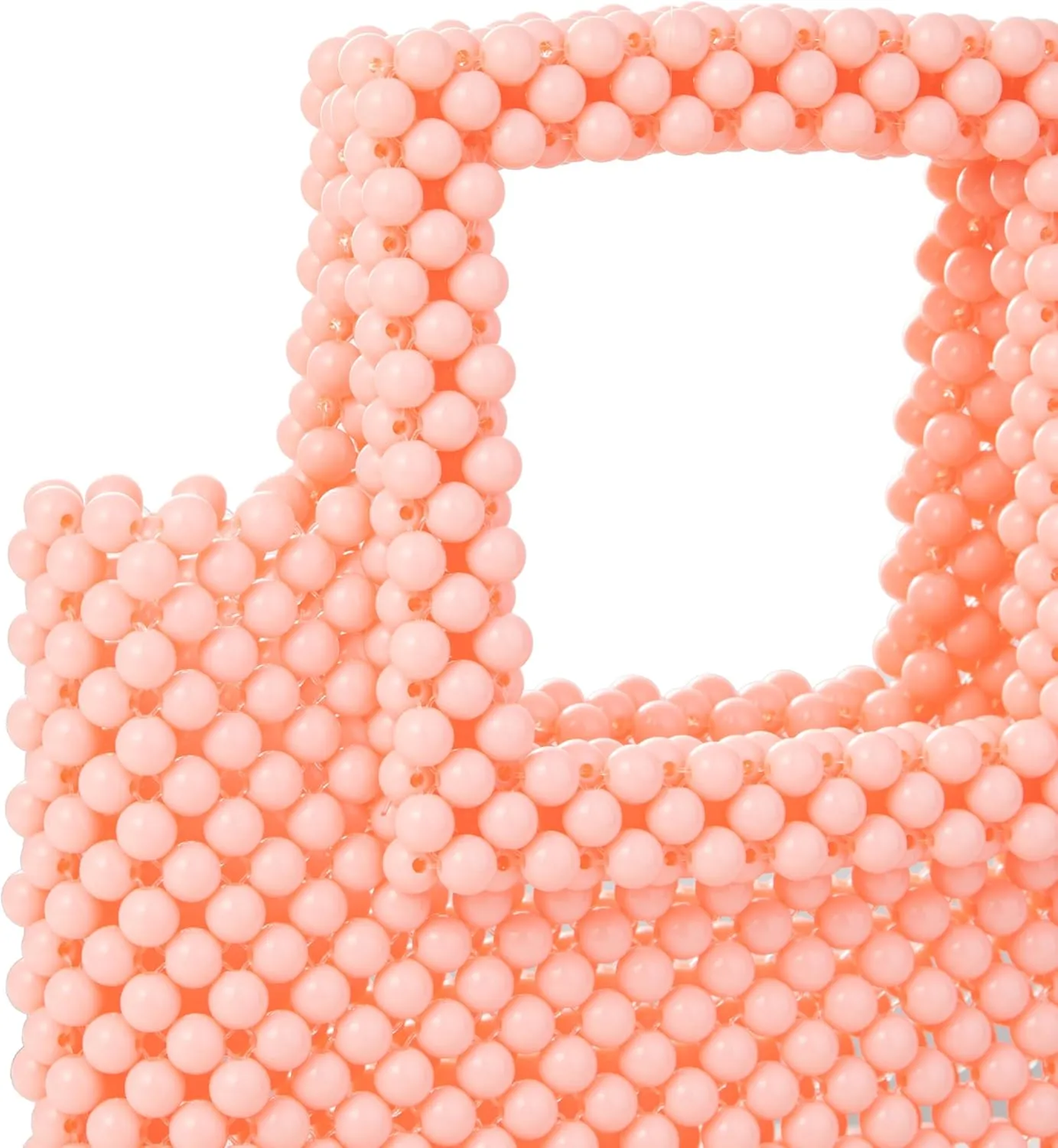 Women Acrylic Beaded Square Tote Handbag Evening bag for Daily Use Wedding Party