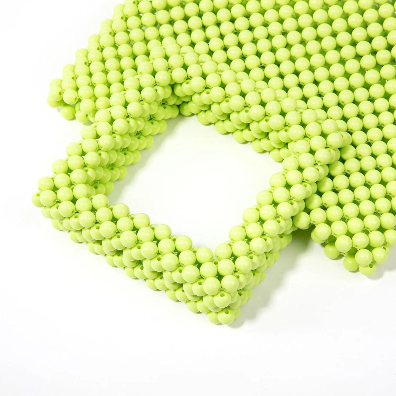 Women Acrylic Beaded Square Tote Handbag Evening bag for Daily Use Wedding Party