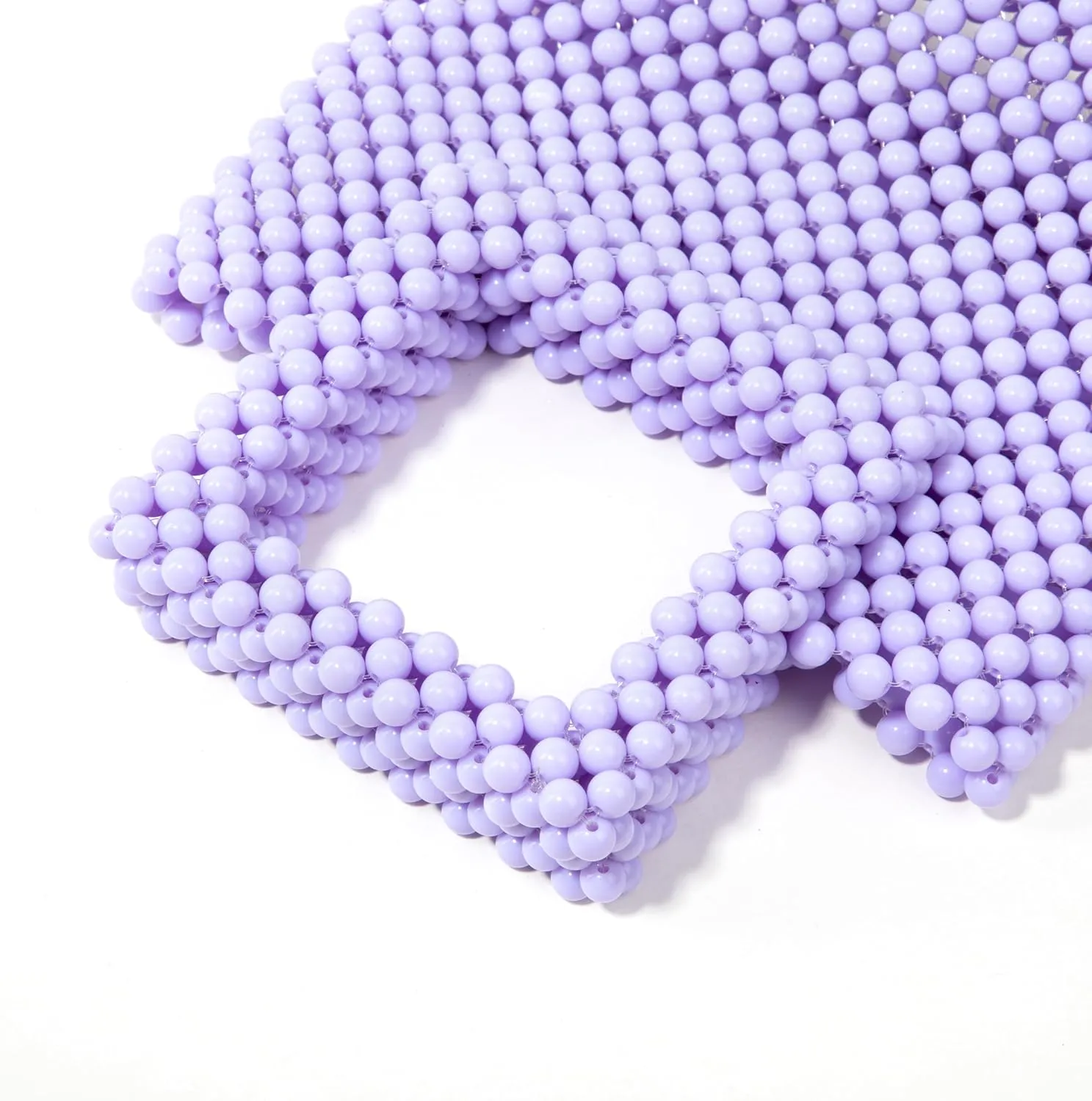 Women Acrylic Beaded Square Tote Handbag Evening bag for Daily Use Wedding Party