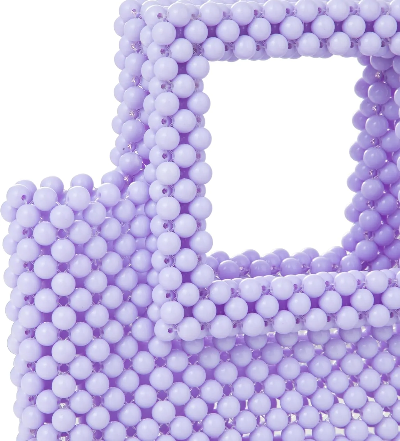 Women Acrylic Beaded Square Tote Handbag Evening bag for Daily Use Wedding Party