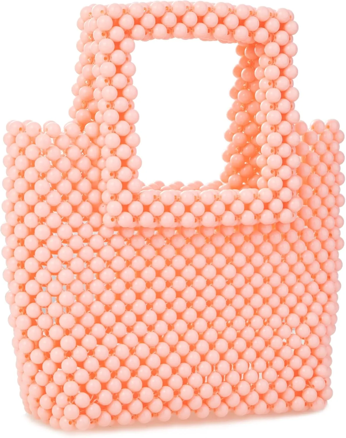 Women Acrylic Beaded Square Tote Handbag Evening bag for Daily Use Wedding Party