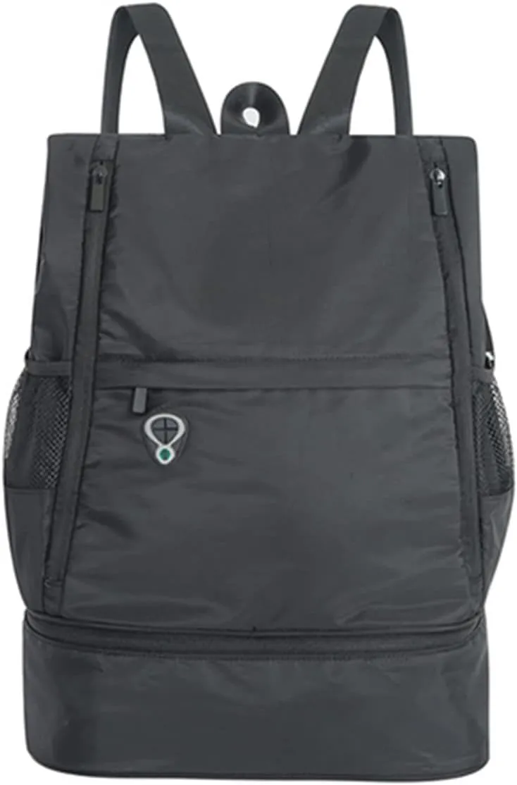 women Gym Backpack Dry Wet Bag Swimming Women Fitness Bags For Shoes GymtasSport Sports Swim Men (Black Color)