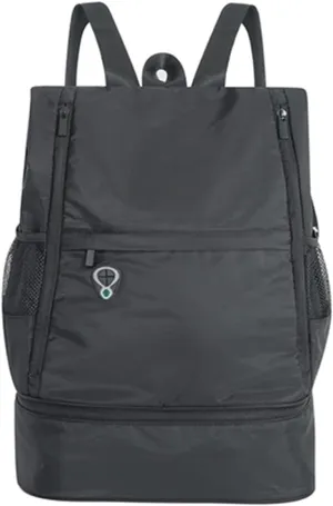 women Gym Backpack Dry Wet Bag Swimming Women Fitness Bags For Shoes GymtasSport Sports Swim Men (Black Color)