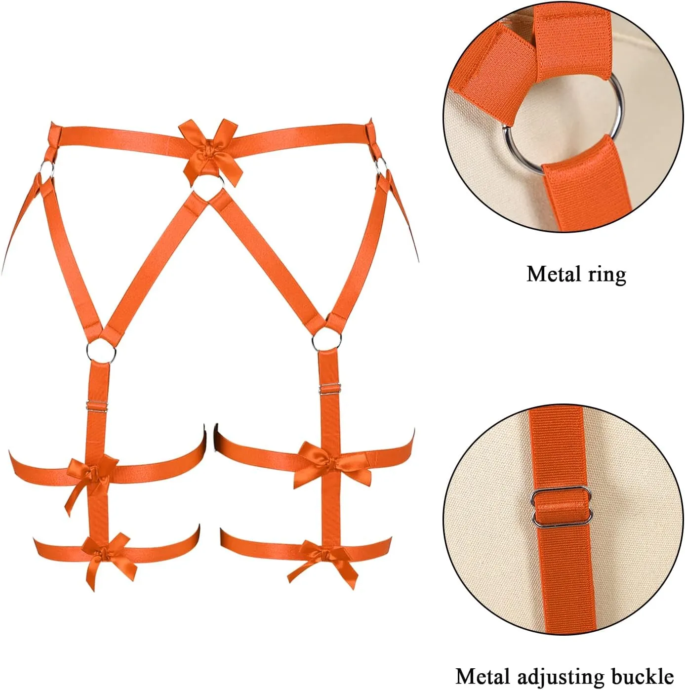 Women's Body Harness Belt Legs Plus Size Fashion Garter Belt Waist Cage Goth Punk Carnival Christmas Thigh Dance Garter Belt
