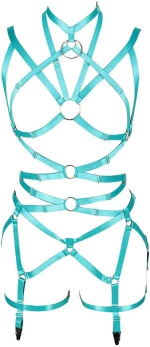 Women's Body Harness Bra Full Elastic Belt Adjustable Elastic Punk Dance Carnival Gothic Suit Clothing Accessories