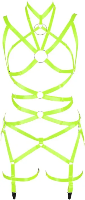 Women's Body Harness Bra Full Elastic Belt Adjustable Elastic Punk Dance Carnival Gothic Suit Clothing Accessories