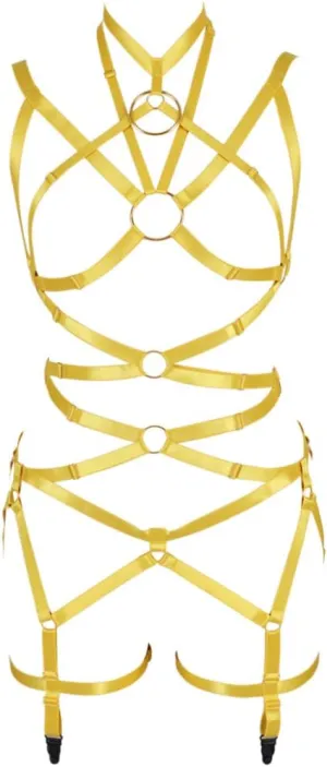 Women's Body Harness Bra Full Elastic Belt Adjustable Elastic Punk Dance Carnival Gothic Suit Clothing Accessories
