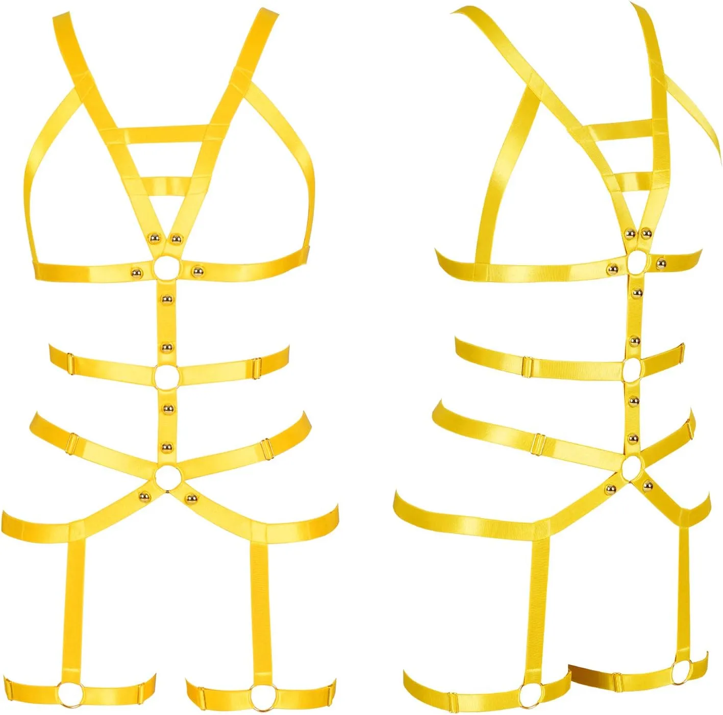Women's Full Body Harness Garter Belt Stockings Lingerie Elastic Suspender belt