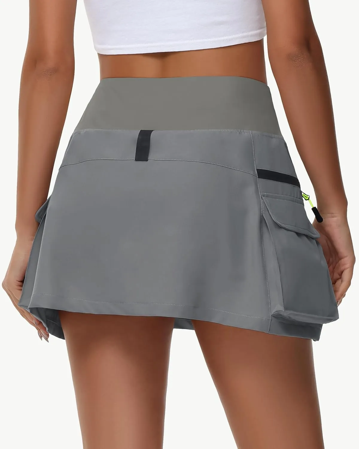 Women's Hiking Cargo Skorts Skirts Golf High Waisted Dressy Casual with Zipper Pockets Active Quick Dry Athletic Skort