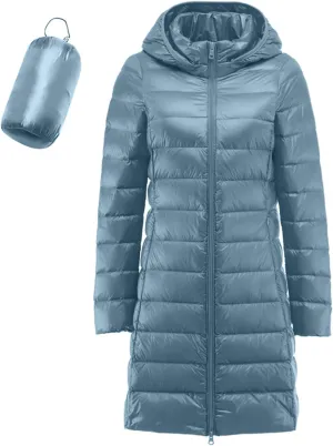 Women's Lightweight Long-Sleeve Water-Resistant Packable Hooded Puffer Jacket Winter Coat Women Down Coats Ski Jacket