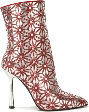 Women's Precious Mirror Embellished High Ankle Boots