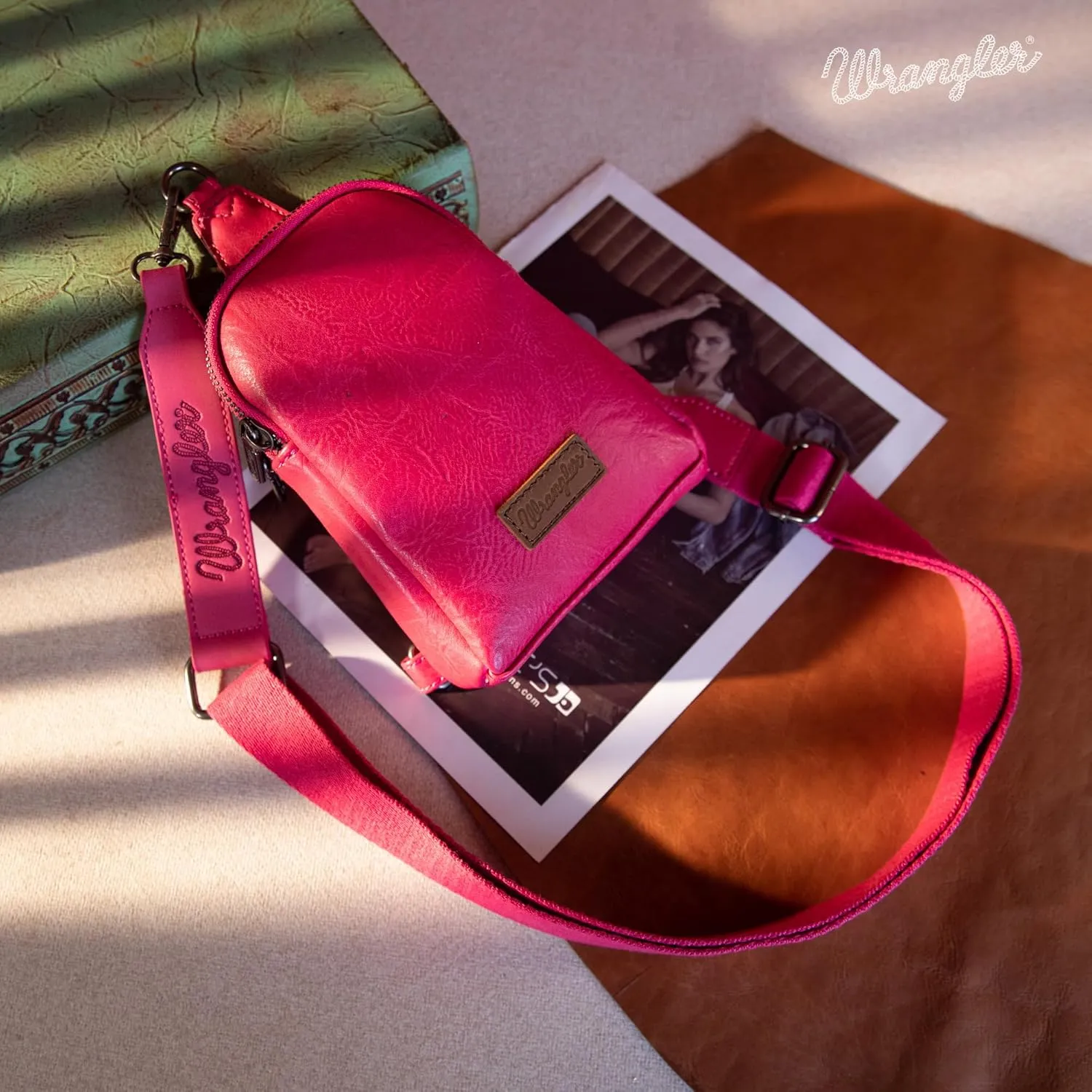 Wrangler Small Crossbody Sling Bags for Women Fanny Packs Chest Bag for Travel - Mother Day Gift