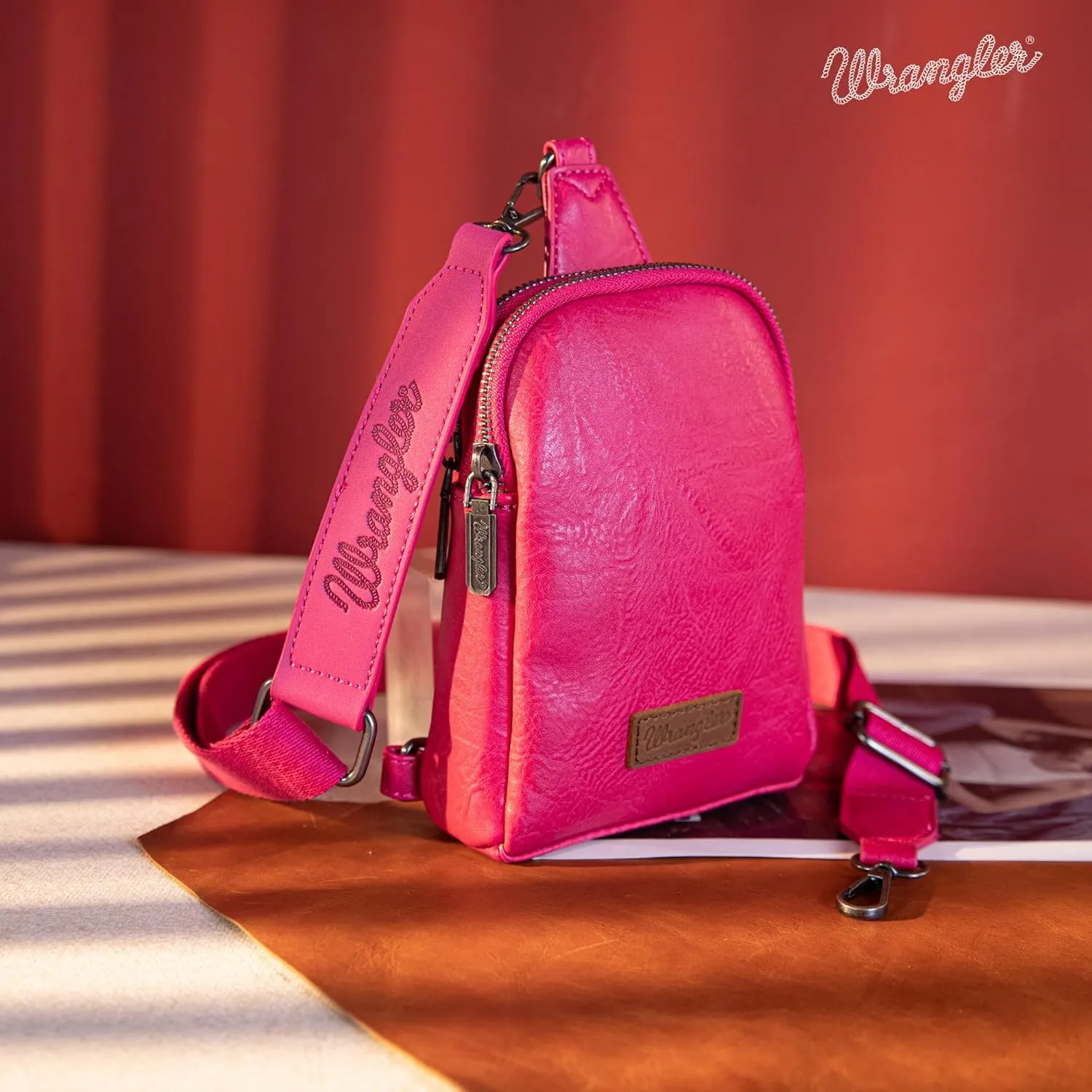 Wrangler Small Crossbody Sling Bags for Women Fanny Packs Chest Bag for Travel - Mother Day Gift