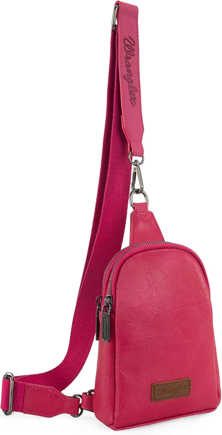 Wrangler Small Crossbody Sling Bags for Women Fanny Packs Chest Bag for Travel - Mother Day Gift