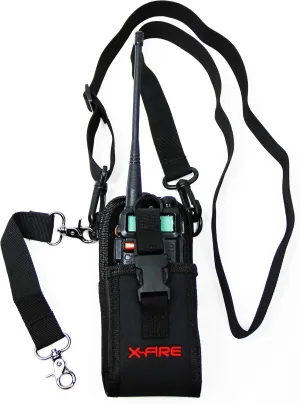 X-FIRE® Radio Strap Washable Firefighter EMS Portable Radio Shoulder/Duty Belt Holder w/Anti-Sway Strap and Moveable Mic Holder. 1" Nylon Shoulder Strap NOT Made in China.