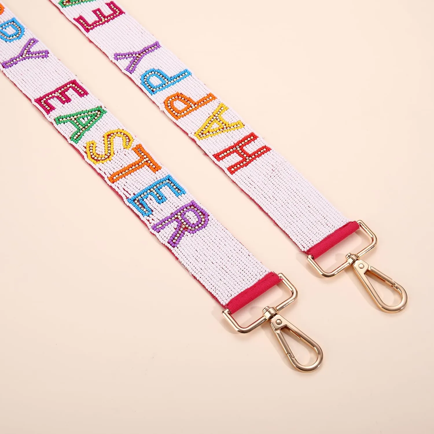 YAHPERN Beaded Easter Purse Strap Replacement Easter Eggs Bunny Crossbody Shoulder Bag Strap Spring Holiday Accessories Gifts