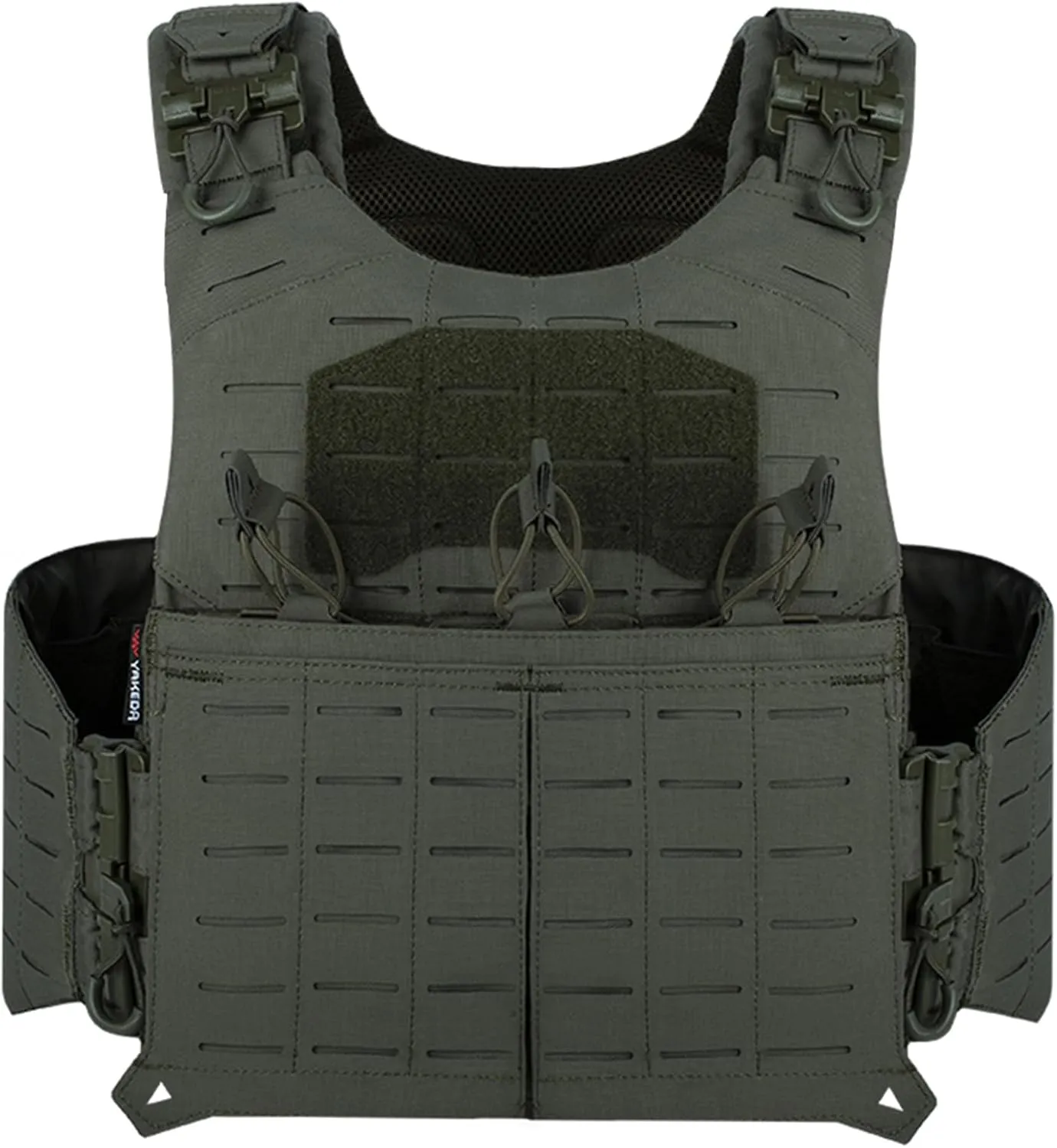 YAKEDA Tactical Weighted Vest With Quick Release Buckle Airsoft Outdoor Vest Back Ziiper Combination with Backpack