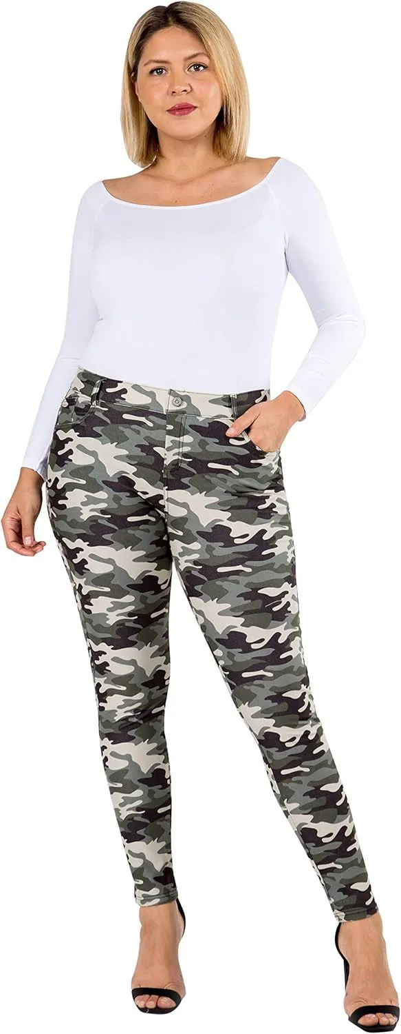 YELETE Women's Basic Five Pocket Stretch Jegging Tights Pants