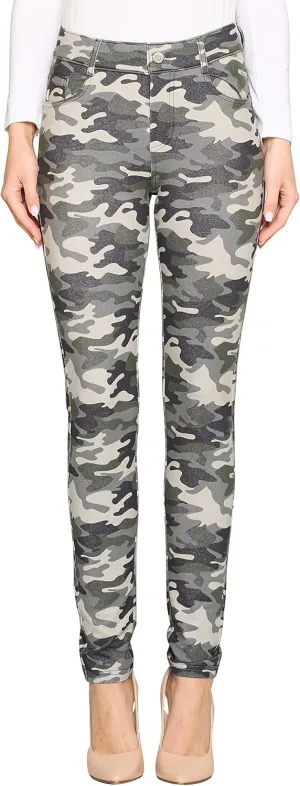 YELETE Women's Basic Five Pocket Stretch Jegging Tights Pants