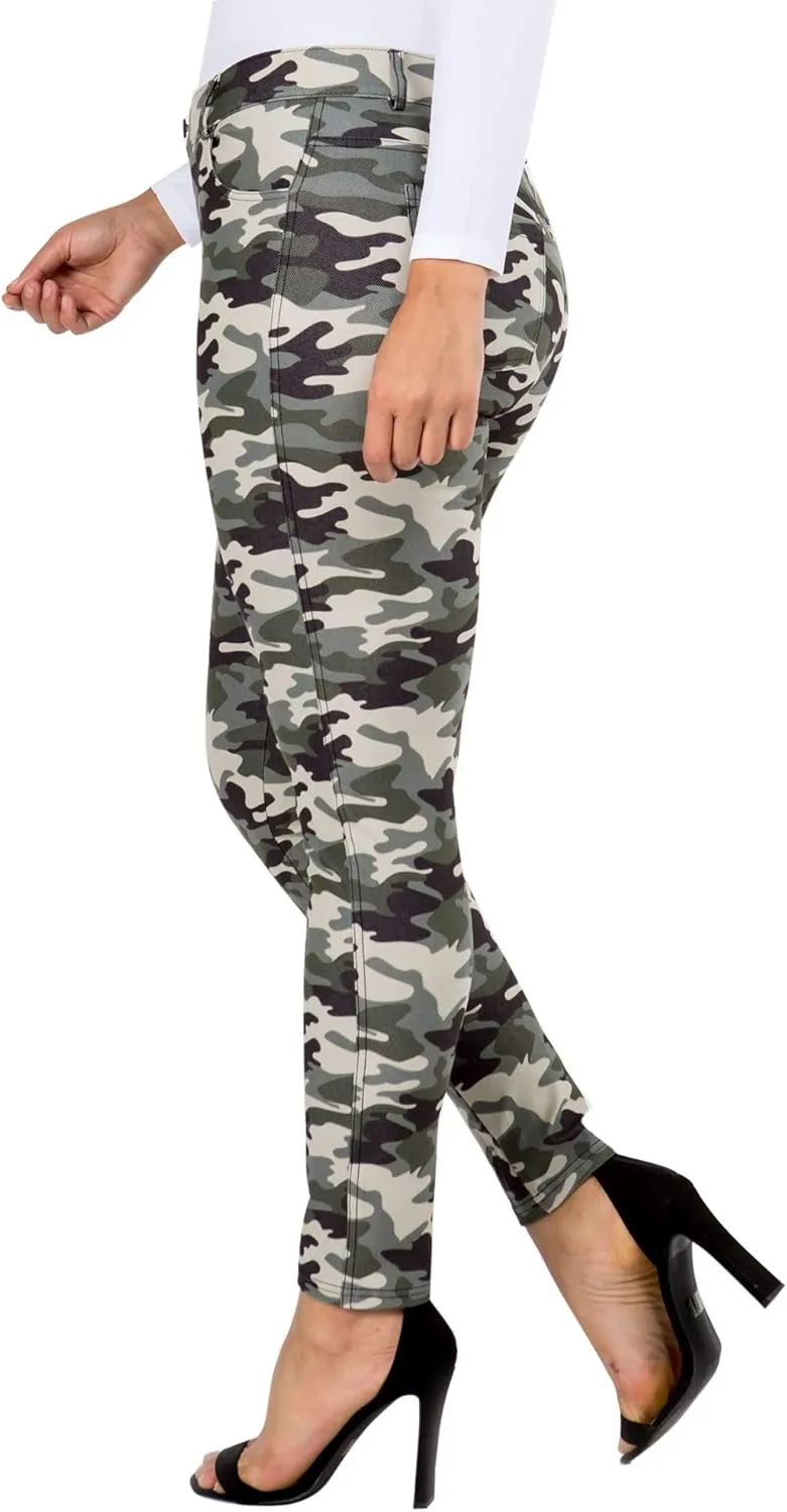 YELETE Women's Basic Five Pocket Stretch Jegging Tights Pants