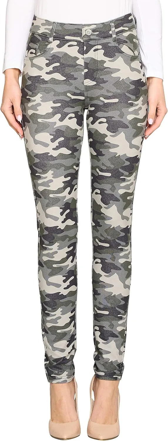 YELETE Women's Basic Five Pocket Stretch Jegging Tights Pants