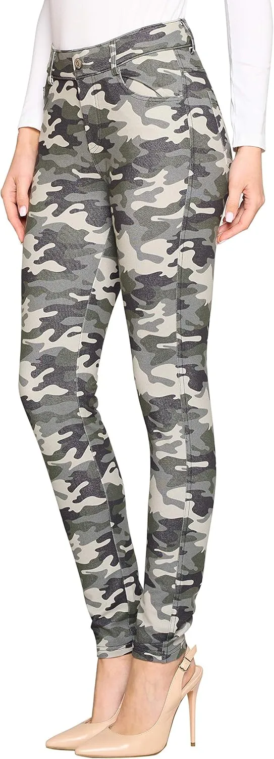 YELETE Women's Basic Five Pocket Stretch Jegging Tights Pants