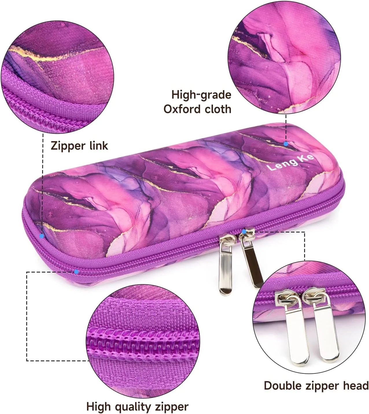 YOUSHARES Insulin Cooler Travel Case - Diabetic Insulated Organizer Portable Cooling Bag for Medication Cooling Insulation, Insulin Pen Case with 2 TSA Approved Travel Cooler Ice Pack (Marble Purple)
