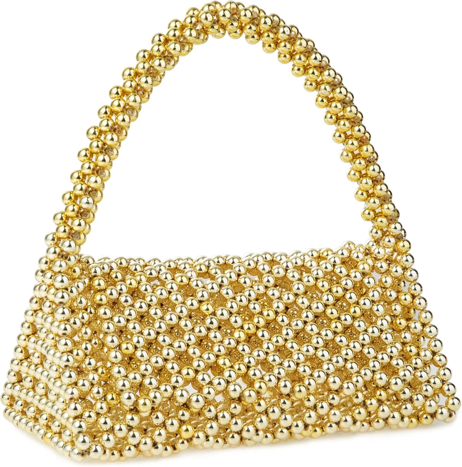 YUSHINY Candy Color Acrylic Beaded Hollow Handbag Evening Clutch Triangle Bags for Wedding Party
